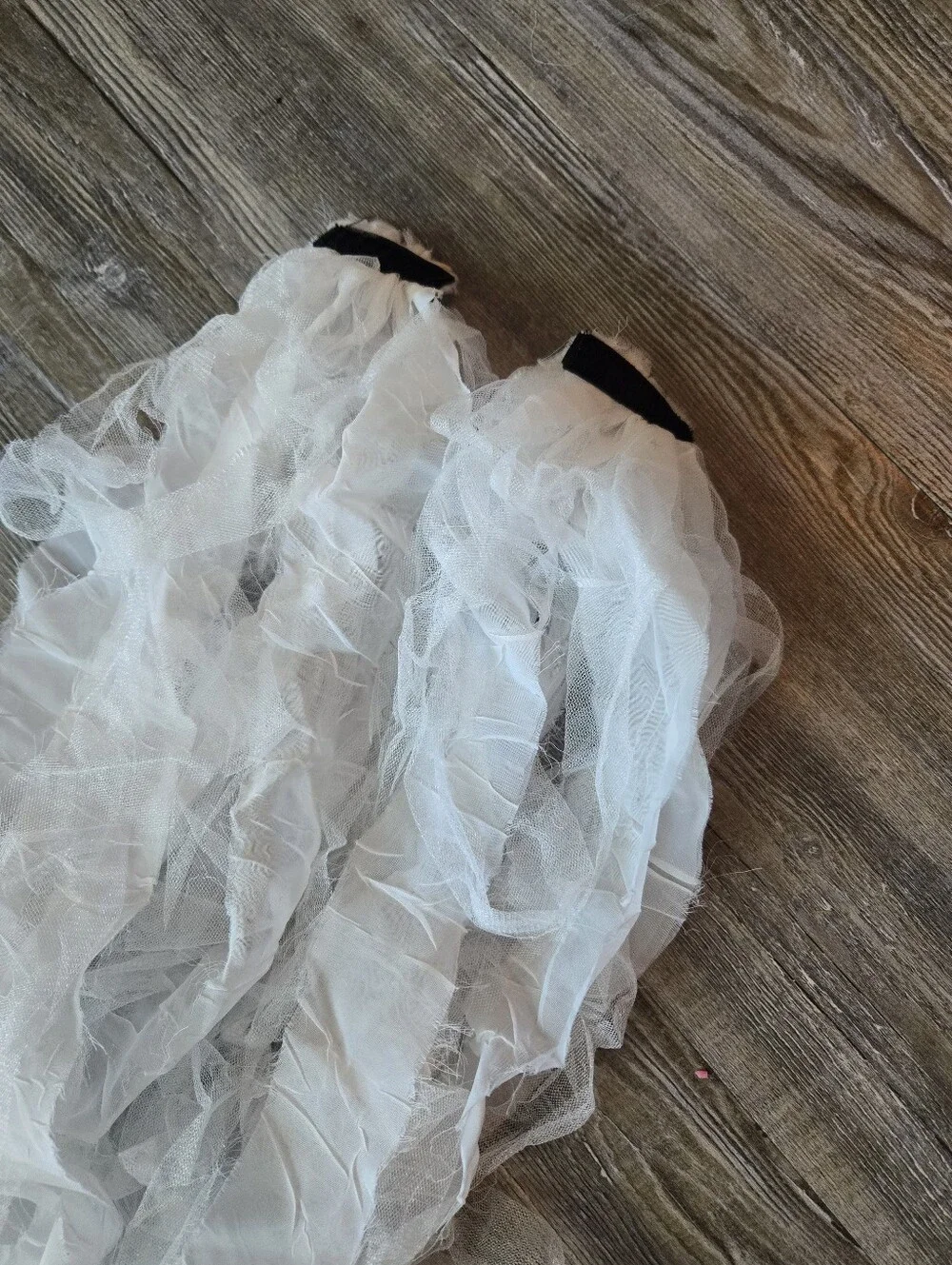 Teen Bride of Darkness Costume - Black & White Velvet Gown (Velvet Collection)